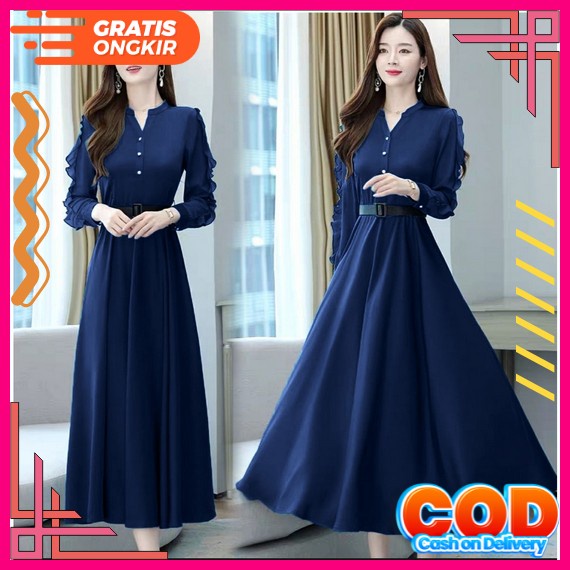 Baju Midi Mini Floral Flower Sabrina Dress Pesta Natal Lebaran Kondangan Party Christmas Casual Dinn