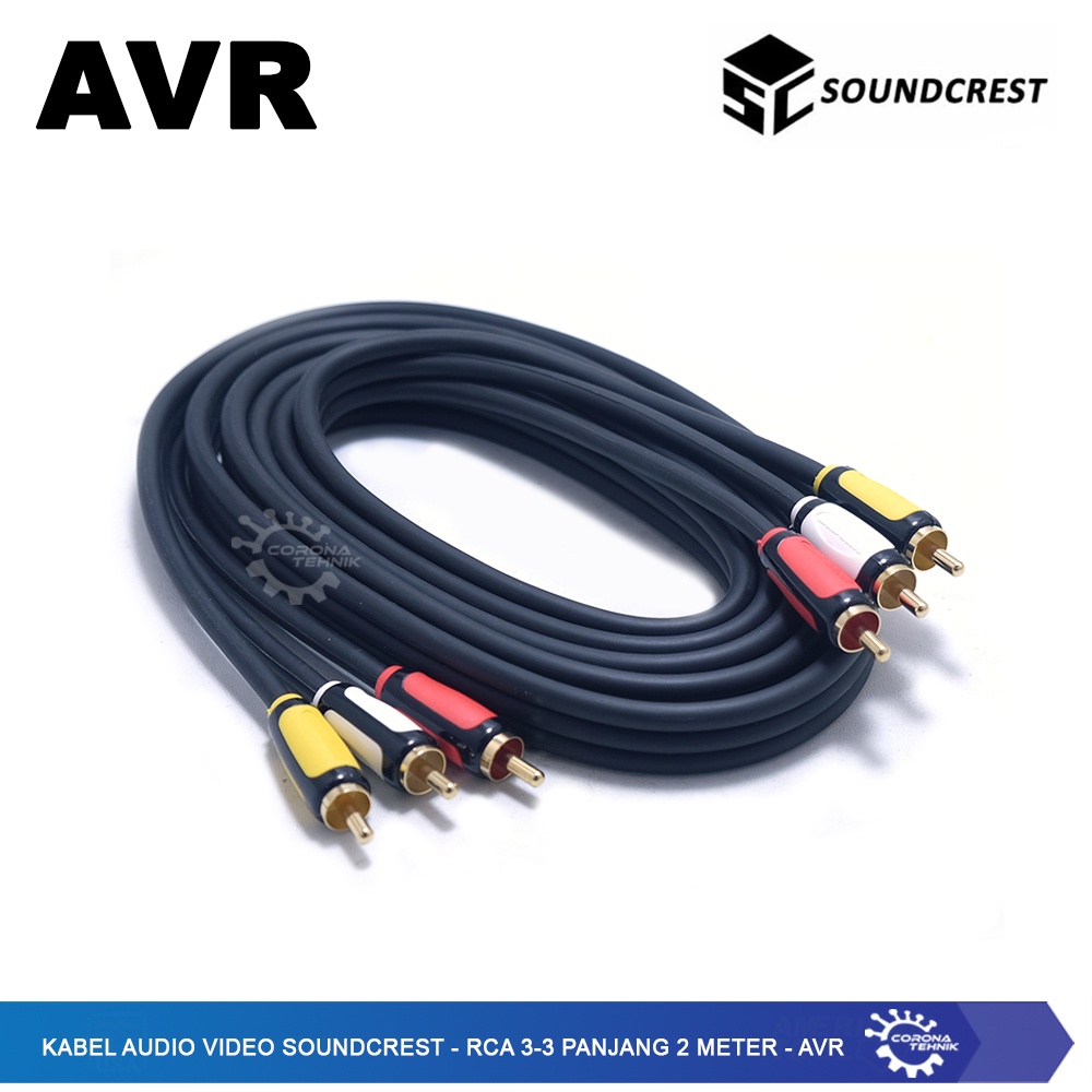 Kabel Audio Video RCA 3-3 Soundcrest 2 Meter - AVR