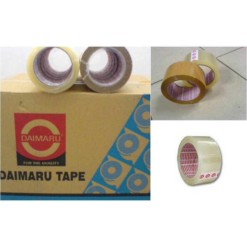

Lakban bening-Lakban coklat daimaru 2" x 90 yard (1 dus 72 roll)