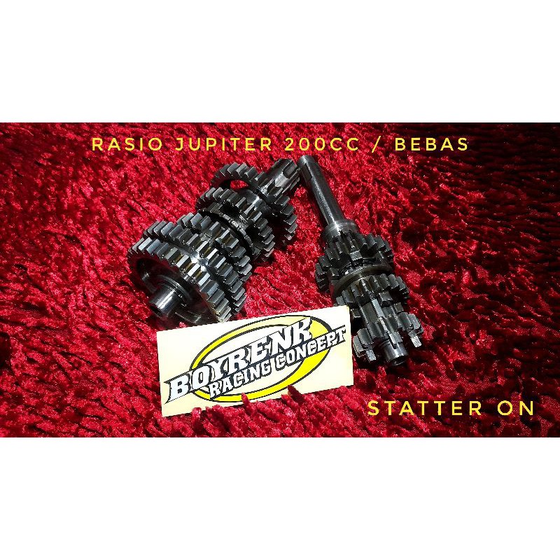 RASIO RATIO JUPITER Z VEGA R CRYPTON CUSTOME RACING 200CC STATER AKTIF/ON - BOYRENK RACING CONCEPT