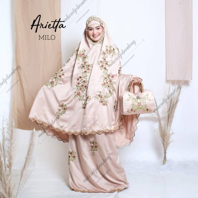 ARIETTA (MUKENA SEMI SUTRA BORDIR DEWASA)