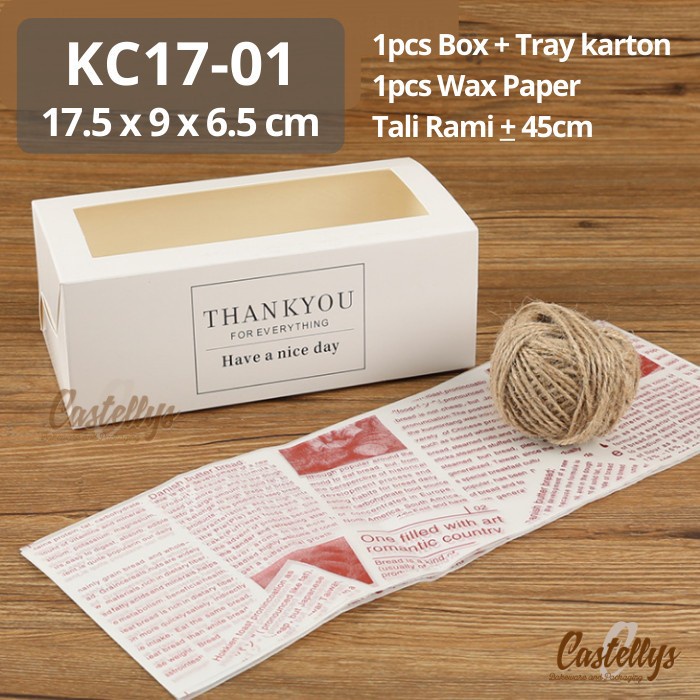 

KC17-01 10 pcs Kotak Dus Box Kue Roti Bolu Cookies Bakpao Bun Nastar Cake