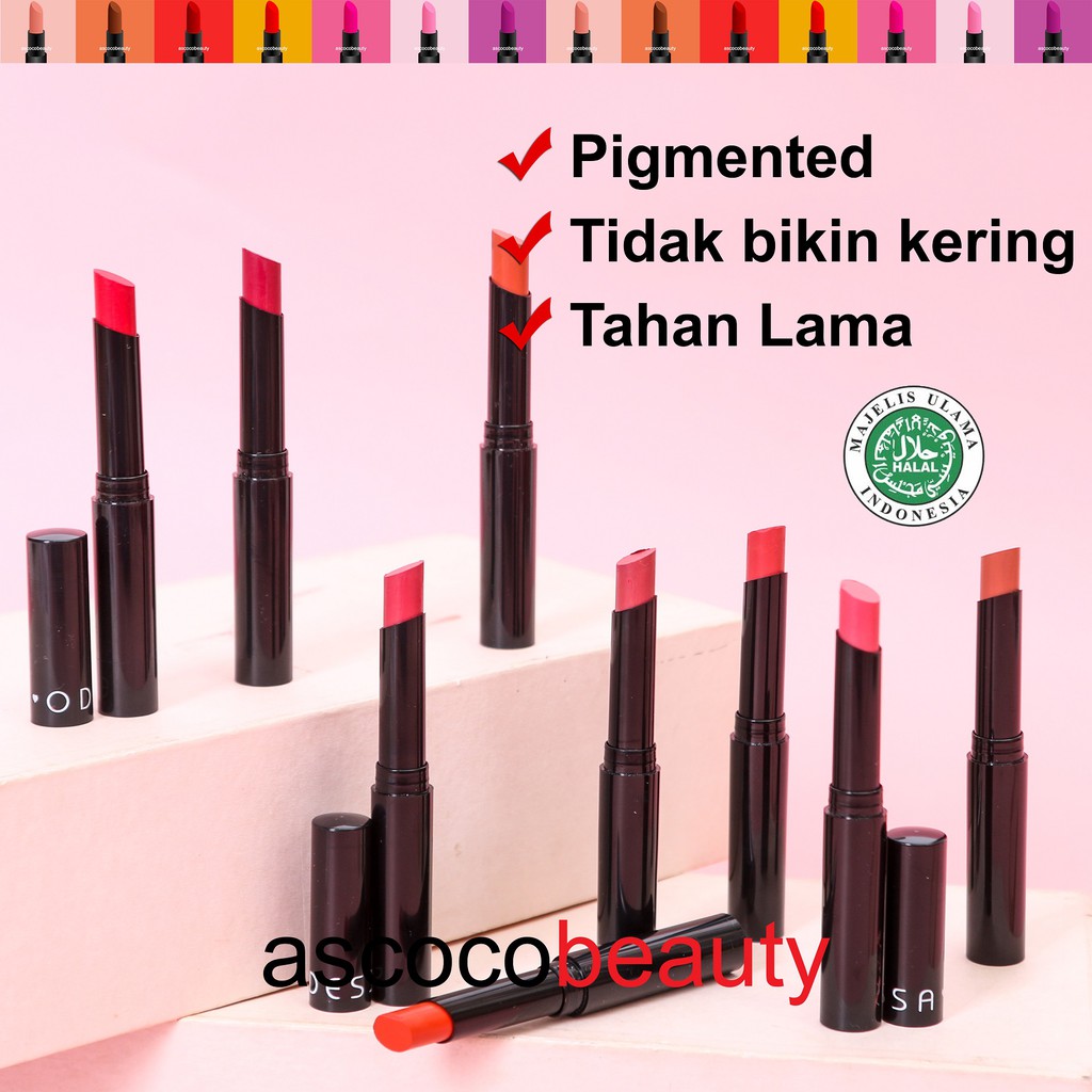 ODESSA Matte Lipstick OML Lip [Pigmented, Matte, Tidak Kering]  ✰ ascocobeauty ✰