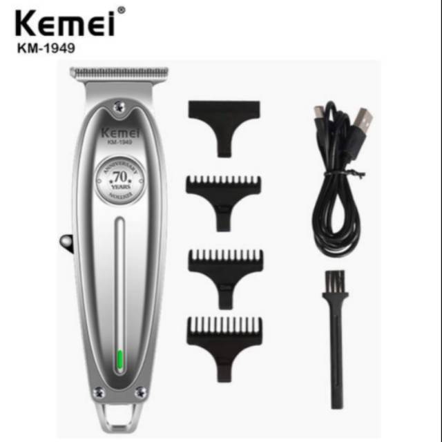 Kemei KM-1948 Hair Clipper Mesin Pencukur Rambut Body Metal KM1948 Original