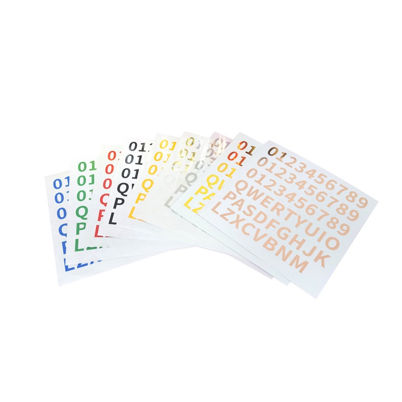 Stiker Label Angka Warna Hitam Dengan Perekat