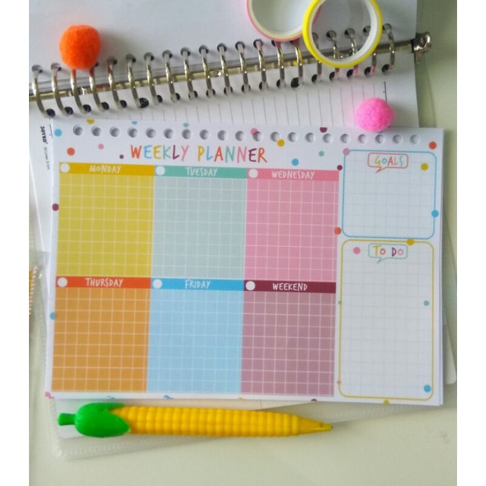 

Loose leaf weekly planner A5 Bright & Bloom Studio