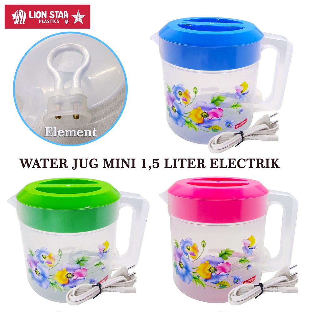 FM - Teko Air Listrik Lion Star K-4 Water Jug/ Water Jug Mini 1,5 Liter Electrik