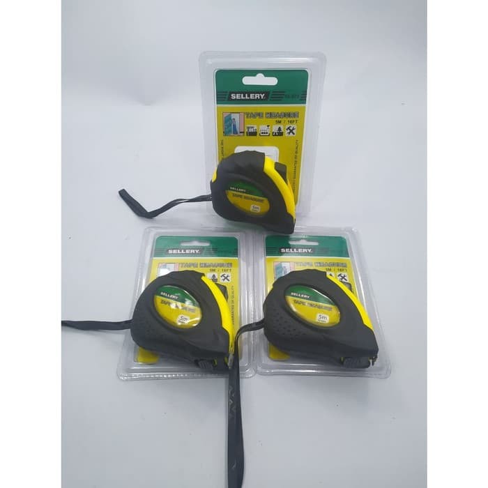 SELLERY Meteran Karet Rol 5 M x 19 MM / Meteran Bagus Tape Measure