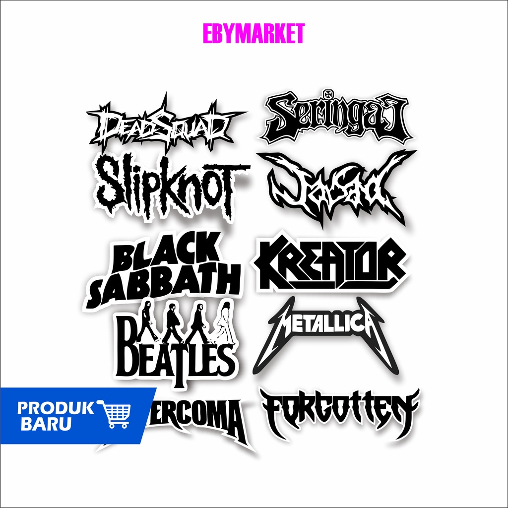 Jual STICKER PACK BAND METAL LOGO BAND Shopee Indonesia