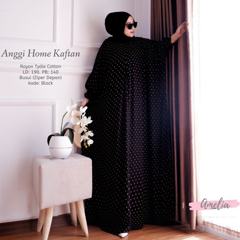 Anggi Home Kaftan - Kaftan Wanita Jumbo Rayon Tie Dye Premium Gamis Dress Kekinian Bigsize LD 190cm