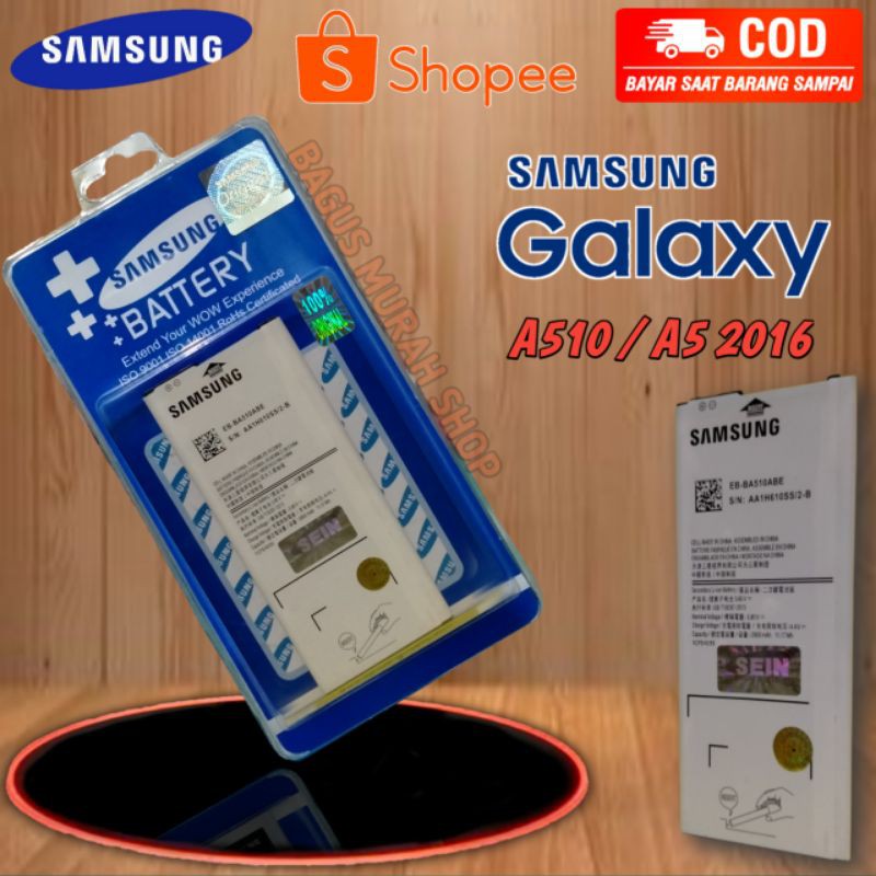 Baterai Samsung A5 2016 A510 Original SEIN / Batre Battery HP Samsung galaxy A510 A52016 EB-BA510ABE