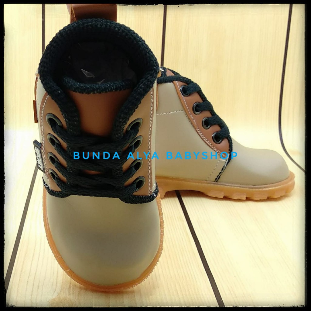 SALE Sepatu Anak Laki Laki Boots Umur 1 Tahunan COKLAT KREM - Sepatu Boots Anak Cowok Size 22 - 23