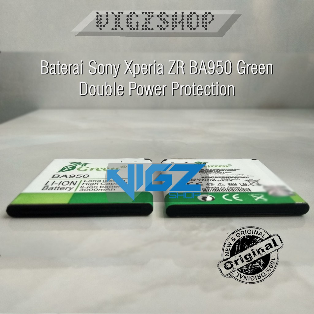 Baterai Sony Xperia ZR BA950 Green Double Power Protection