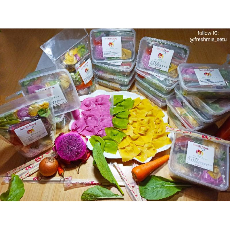 

Fresh Mie Ayam Pelangi (Double Pack 2 Porsi)