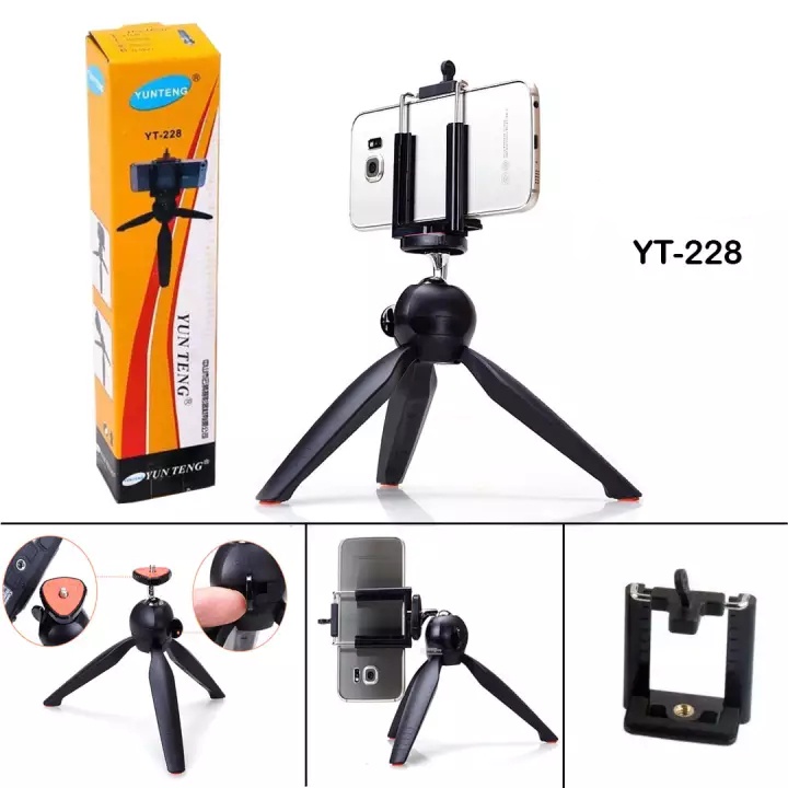 TRIPOD Yunteng YT 228 Mini Holder U Mount Smartphone / Tripod Universal Premium Good Quality