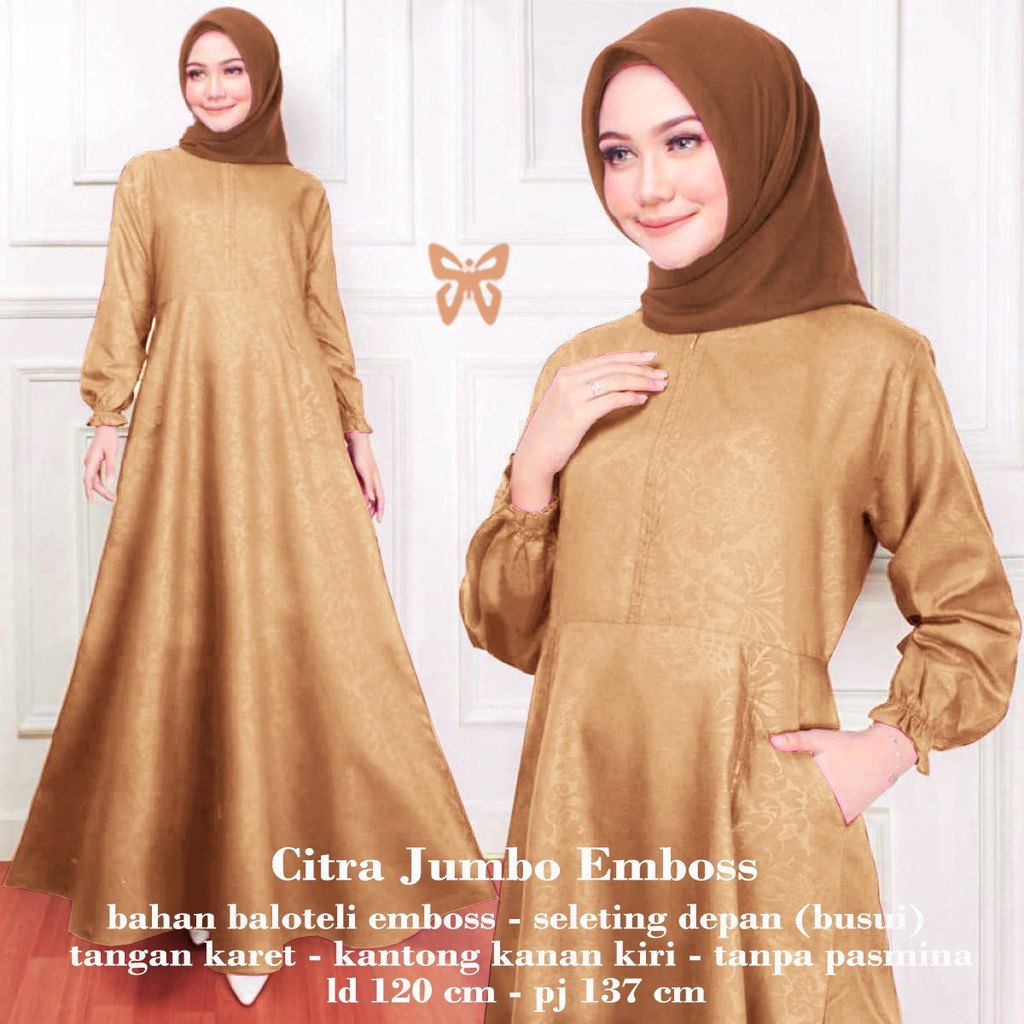 HOPYLOVY - Maxi Dress Wanita Jumbo Citra