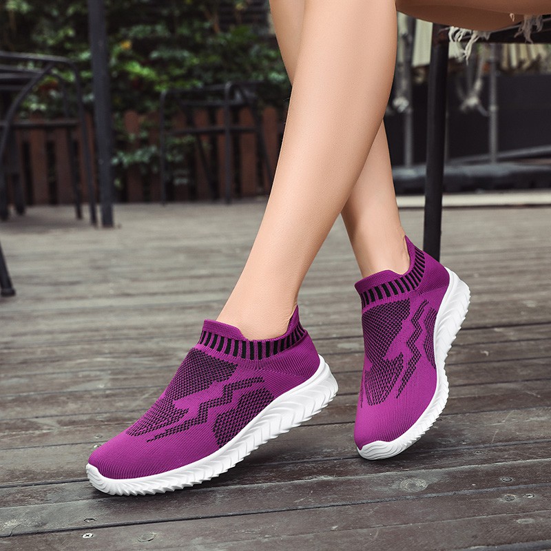 FOKU Sepatu Sneakers Wanita Olahraga Slip On Sepatu Wanita Terbaru