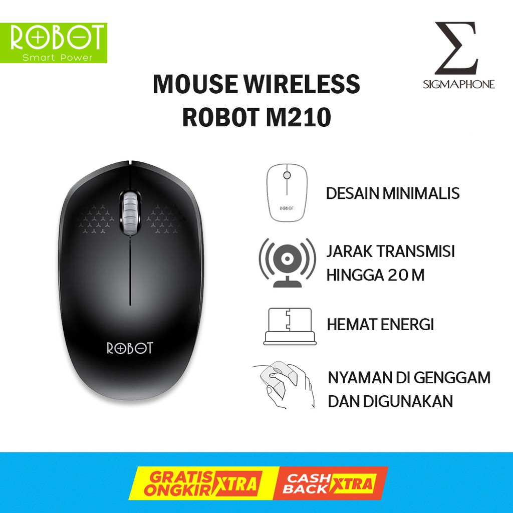 MOUSE BLUETOOTH ROBOT M210 MOUSE OPTICAL NIRKABEL MOUSE GAMING MOUSE WIRELESS MOUSE ROBOT
