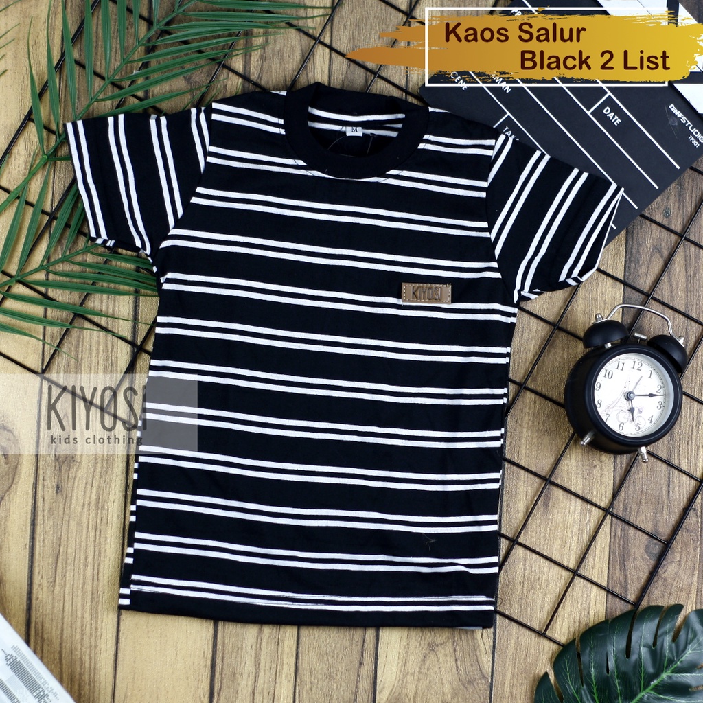 Kaos Anak Harian Salur Bahan CVC 30S Premium