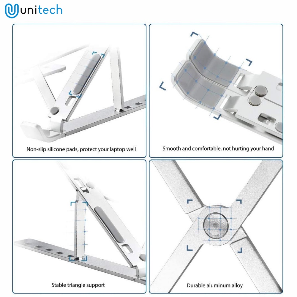 Laptop Stand Bahan Aluminium Dudukan Laptop Model Lipat Stainless P2