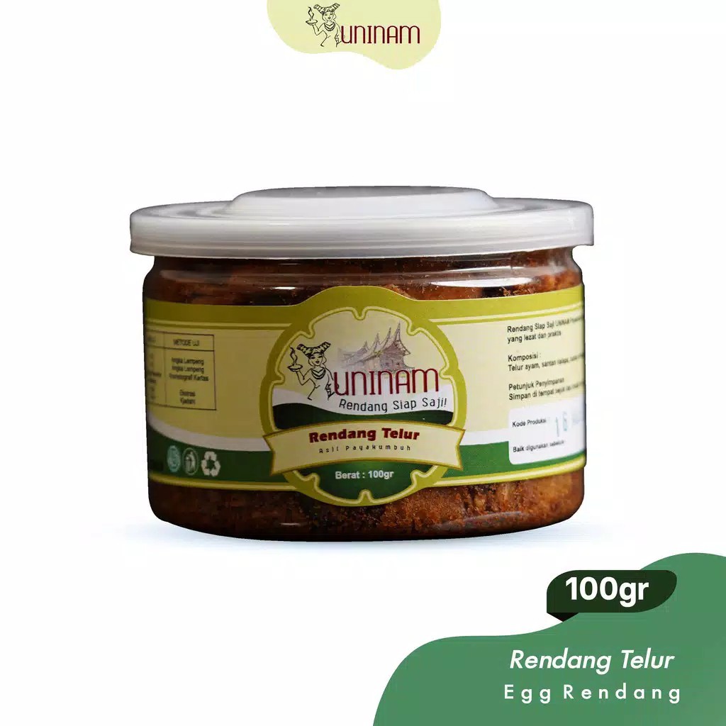 

Rendang Telur 100gr / Makanan Cepat Saji/ Makanan Kemasan/ Rendang/ Padang Food/ Makanan Ringan