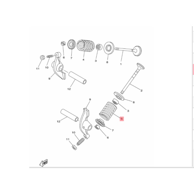 spring valve per klep ex jupiter z new 115 robot vega zr rr lexam original ygp 15C-E2113-00