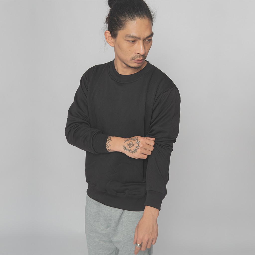 Basic Sweater Collection | M-XXL | Sweater Pria Wanita Unisex | Cotton Fleece | COD (Bayar di tempat)-3
