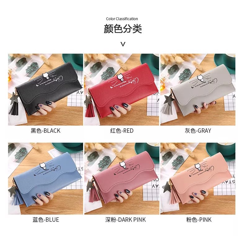 (COD) Dompet Wanita Panjang Dompet Wanita Import ❤️❤️MALLSHOPPING❤️❤️