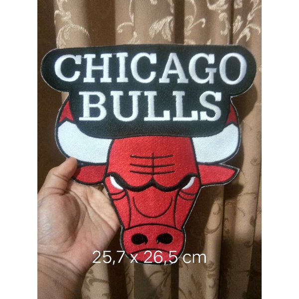 backpatch full bordir chicagobulls aksesori punggung jaket