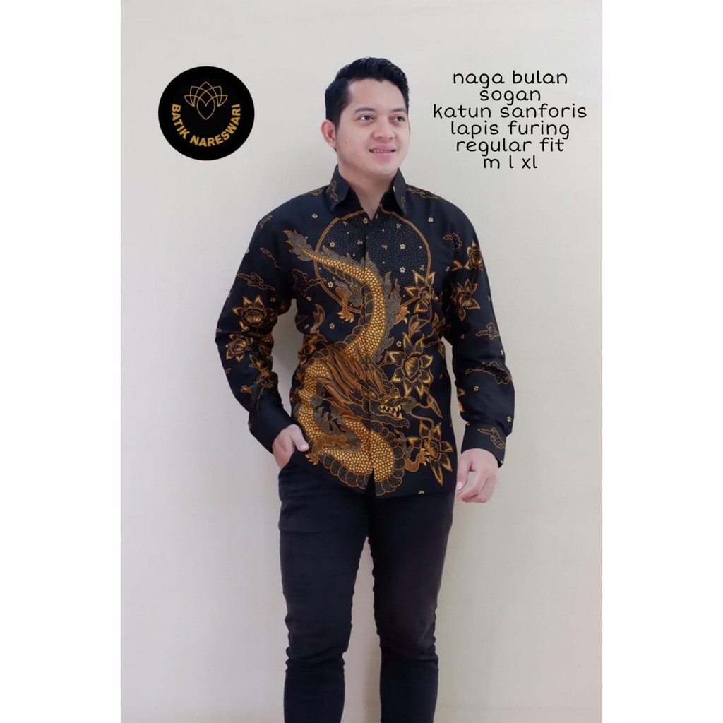 NAGA BULAN BATIKSOLOAMANAH NARESWARI KEMEJA BAJU BATIK PRIA SOLO LENGAN PANJANG PENDEK LAPIS FURING ATASAN BATIK PREMIUM MODERN KATUN HALUS PRIAMBODO PEKSI SUJIWO WICAKSONO MERAH PUTRA BIRU NAGA BULAN MERAK BIRU PEKSI CONDRO BRAJA TRUNTUM SUJIWO SENTANU