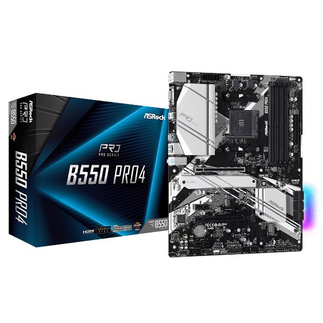 ASROCK B550 Pro4 MOTHERBOARD GAMING RGB AMD GARANSI RESMI 3TAHUN