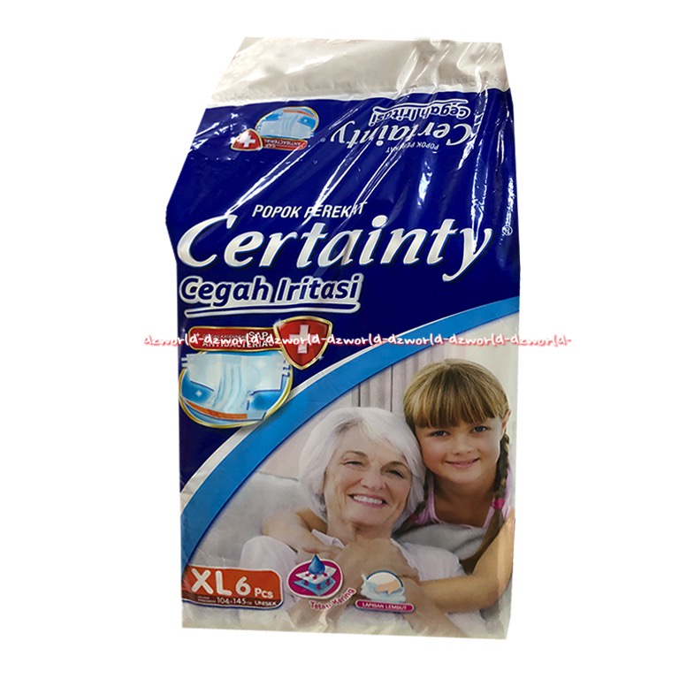 Certainty XL 6 Popok Perekat Cegah Iritasi Antibacterial Certainti XL6 Popok Dewasa Orang Tua Diapers Anti Bakteri Diaper Certainly