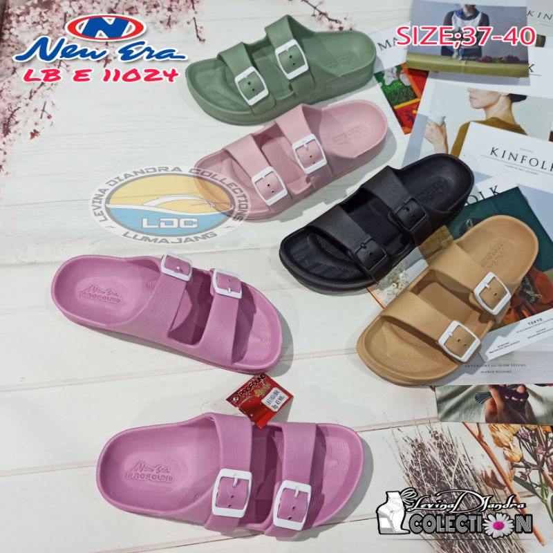 SANDAL SELOP WANITA KARET EVA BAN DUA GESPER NEW ERA LB E 11024(37-40)