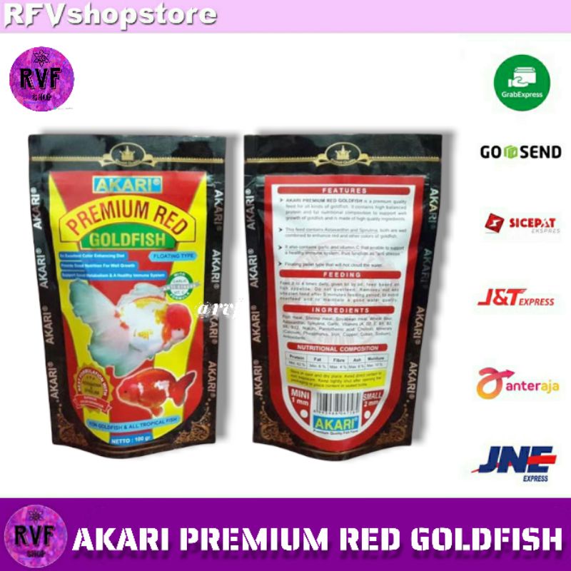 AKARI PREMIUM RED GOLDFISH makana pakan ikan pelet pelet ikan mas koki