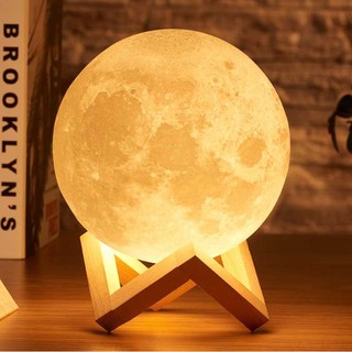 TaffLED Lampu Tidur 3D Printed Moon Night Light Lamp - ROX-05