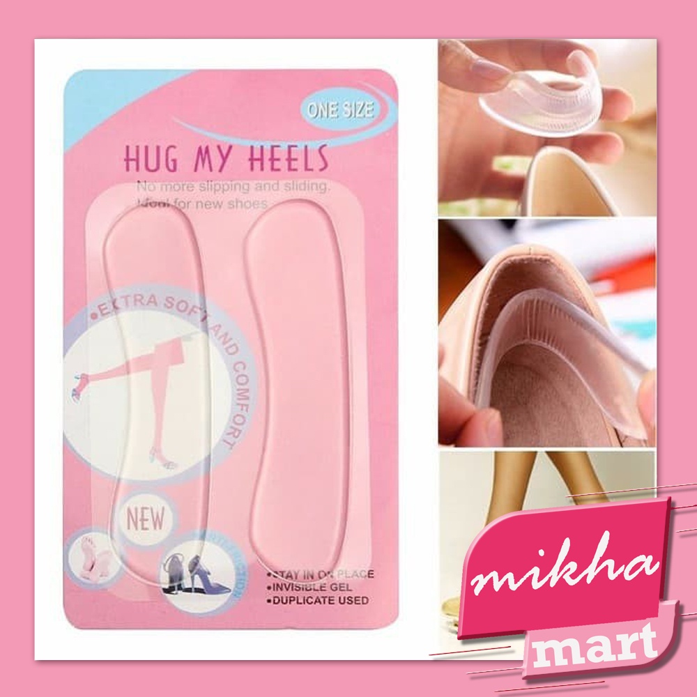 Pelindung Tumit Heel Pads Silicone Transparan Silikon HUG MY HEELS - MKM