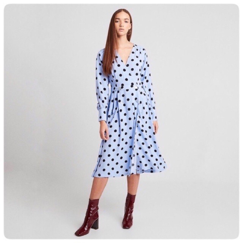 DRESS CASUAL DOT BIRU LANGIT