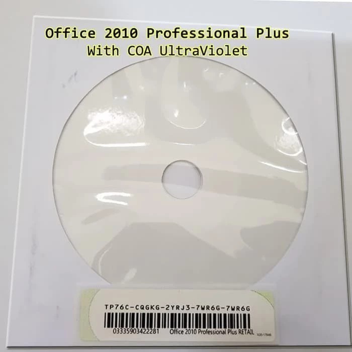 

Office Professional Plus 2010 With COA Sticker