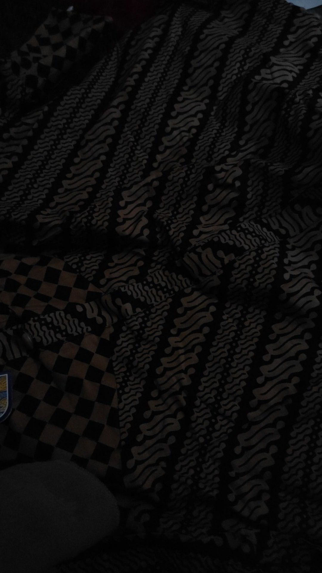 Blus Lonceng Lawasan Mono Coklat Kombi Baju Batik Kantoran Wanita Formal Kondangan Katun Premium