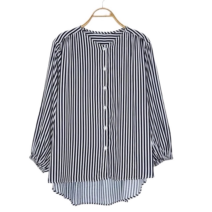 ATASAN BLOUSE SALUR / ATASAN BLOUSE WANITA / OBERSIZE BLOUSE