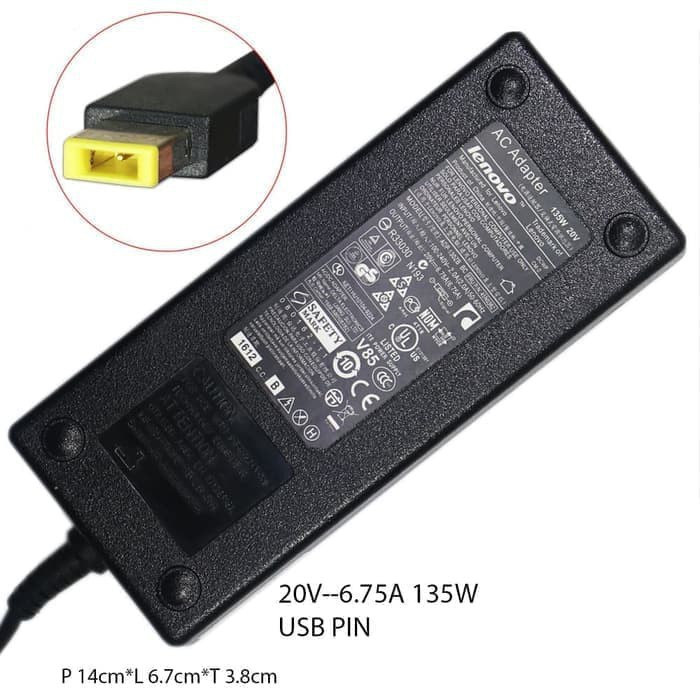 ADAPTOR CHARGER LENOVO 20V 6.75A USB Ideapad Y700 Y70 Y50 Y40 Y50-70 Lenovo Z41 Z40 Z50 Z51 Z70