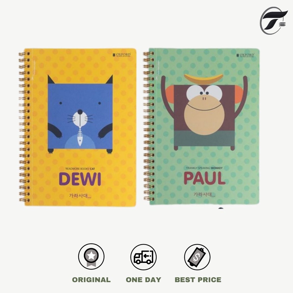 

NOTE BOOK SPIRAL B5 3000 1755K STORYTELLING SPRING NOTE 80 S BOX ANIMAL DEWI READMORE BOOKS CAT OXFORD 18X25