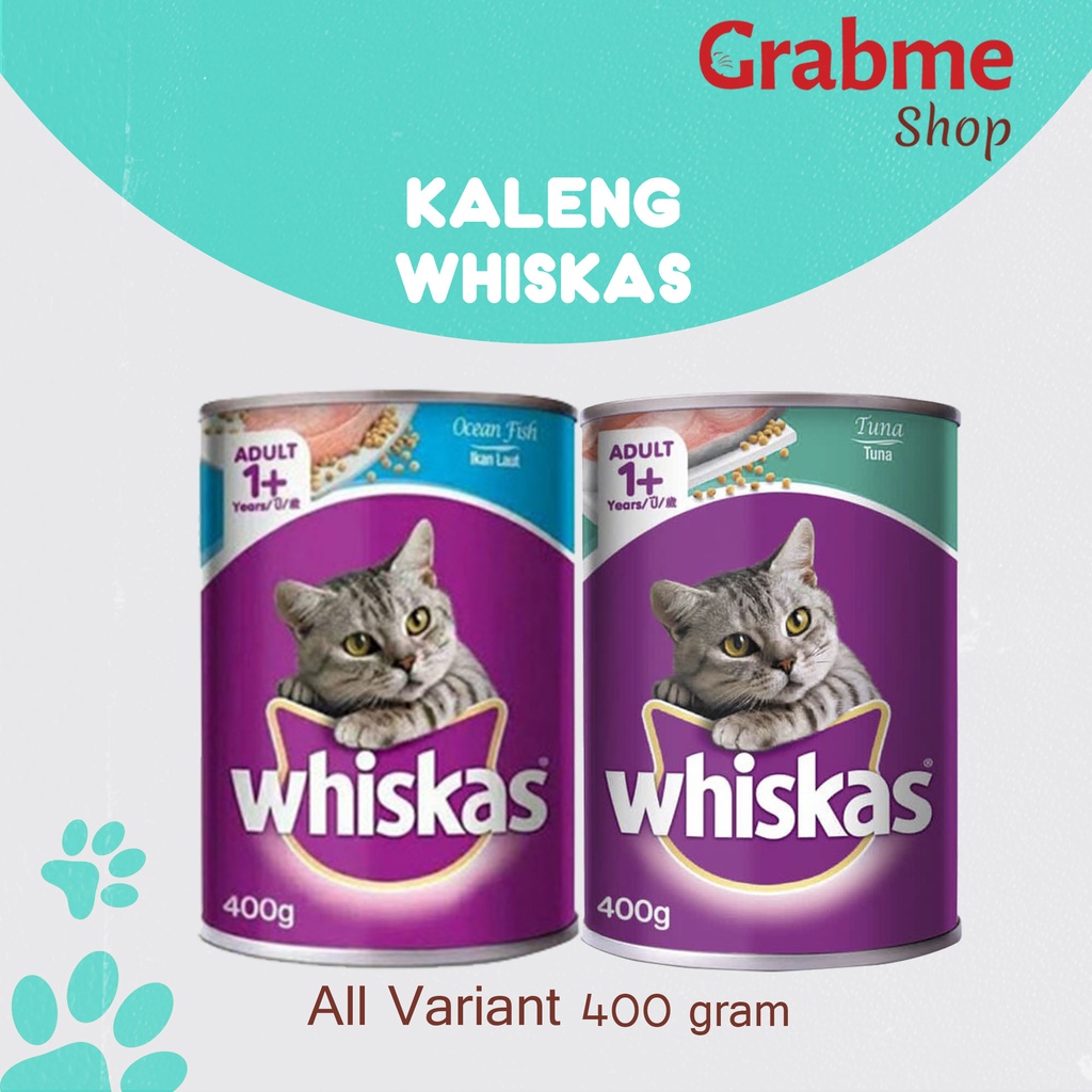 Makanan Kucing basah WHISKAS kaleng 400gr All Varian - wetfood premium murah