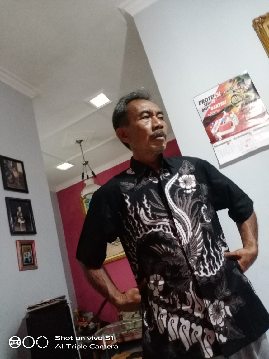 Kemeja Batik Pria Lapis Furing Buwana Hitam Katun Primisima Batik Solo Batik Coklat Brown