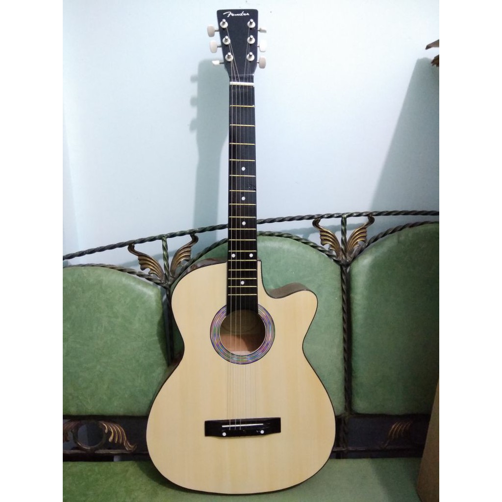 Gitar Akustik Warna Natural Merk Yamaha Buat Pemula Belajar Murah