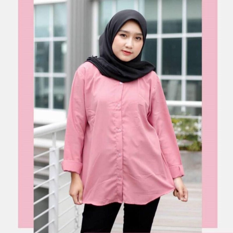 KEMEJA FLORENCE RAYON / LINEN JUMBO LD 115-120 CM FLORENCE - 1KG muat 7pcs | KEMEJA POLOS BASIC WOLFIS / BASIC SHIRT / KEMEJA BASIC TOP