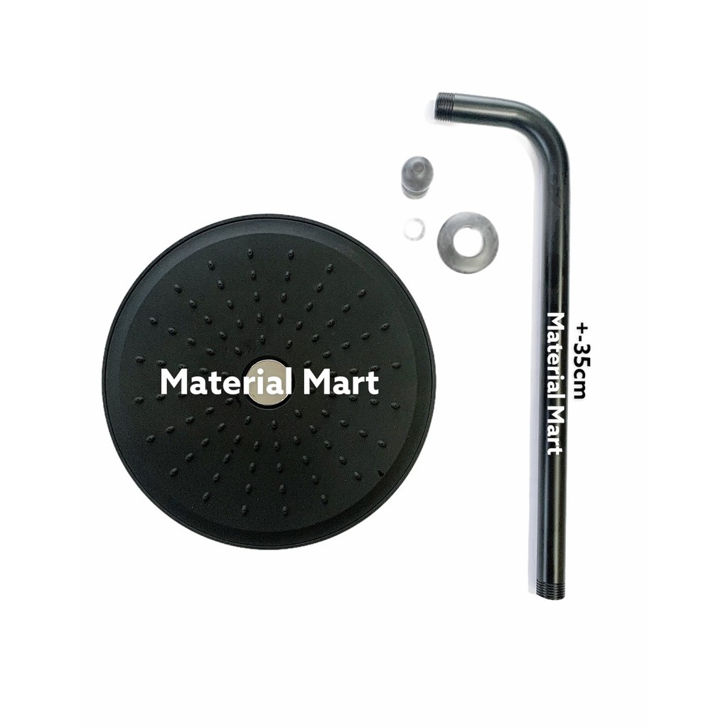 Kepala Shower Mandi Bulat Set | Wall Shower Mandi Tanam Tembok PREMIUM | Material Mart