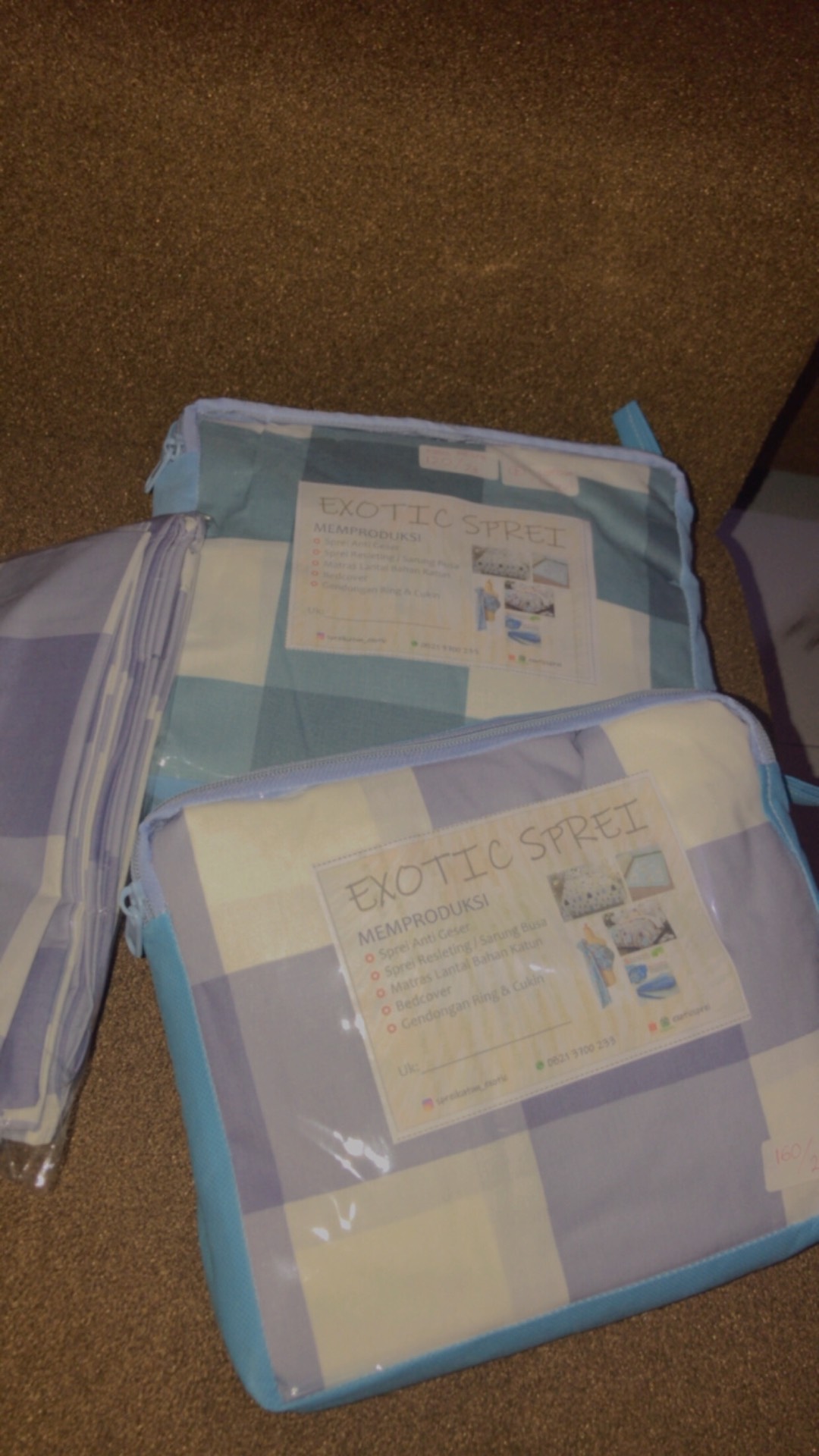 Tambah Tinggi Sprei Bahan Katun Lokal & Karet Keliling