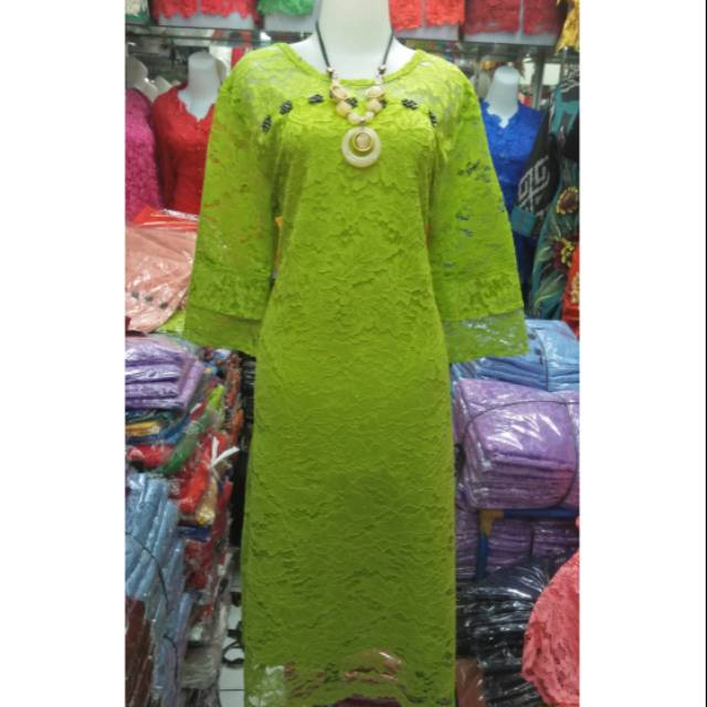 Dress brokat lapis furing