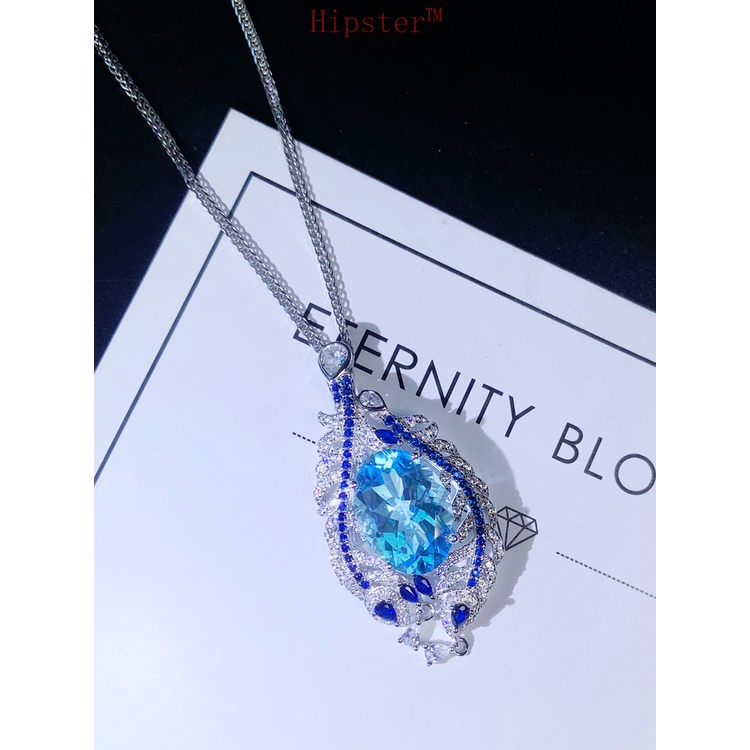 Gao Ding Jewelry Blue Topaz Pendant Women's Necklace